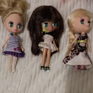 Trio of Fashion Dolls with Stylish Outfits